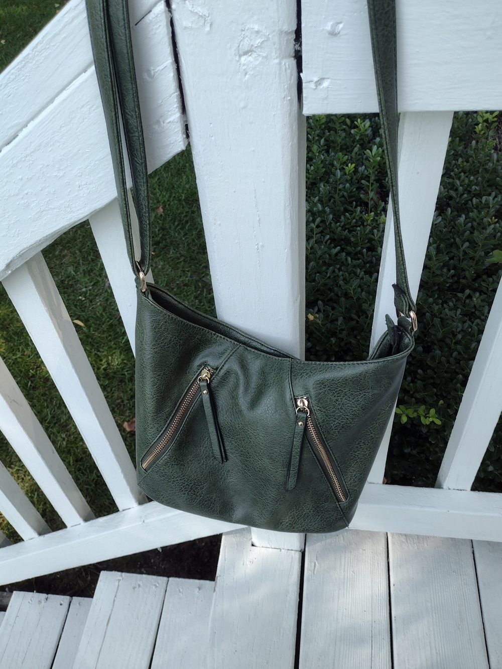Dark Green Shoulder Strap Womens Handbag